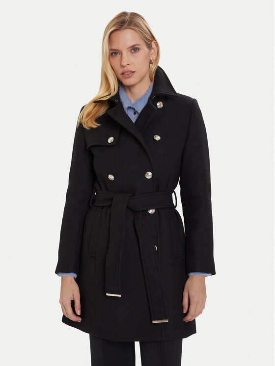 

Шерстяное пальто regular fit 242-GEVA Morgan, черный