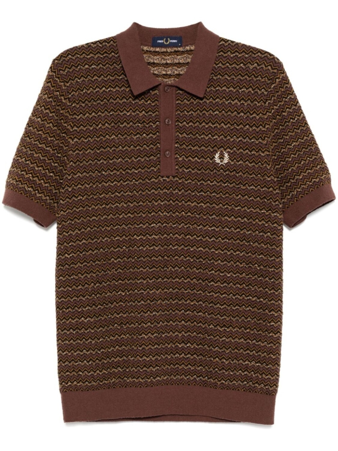 

Жаккардовая рубашка поло Fred Perry, коричневый