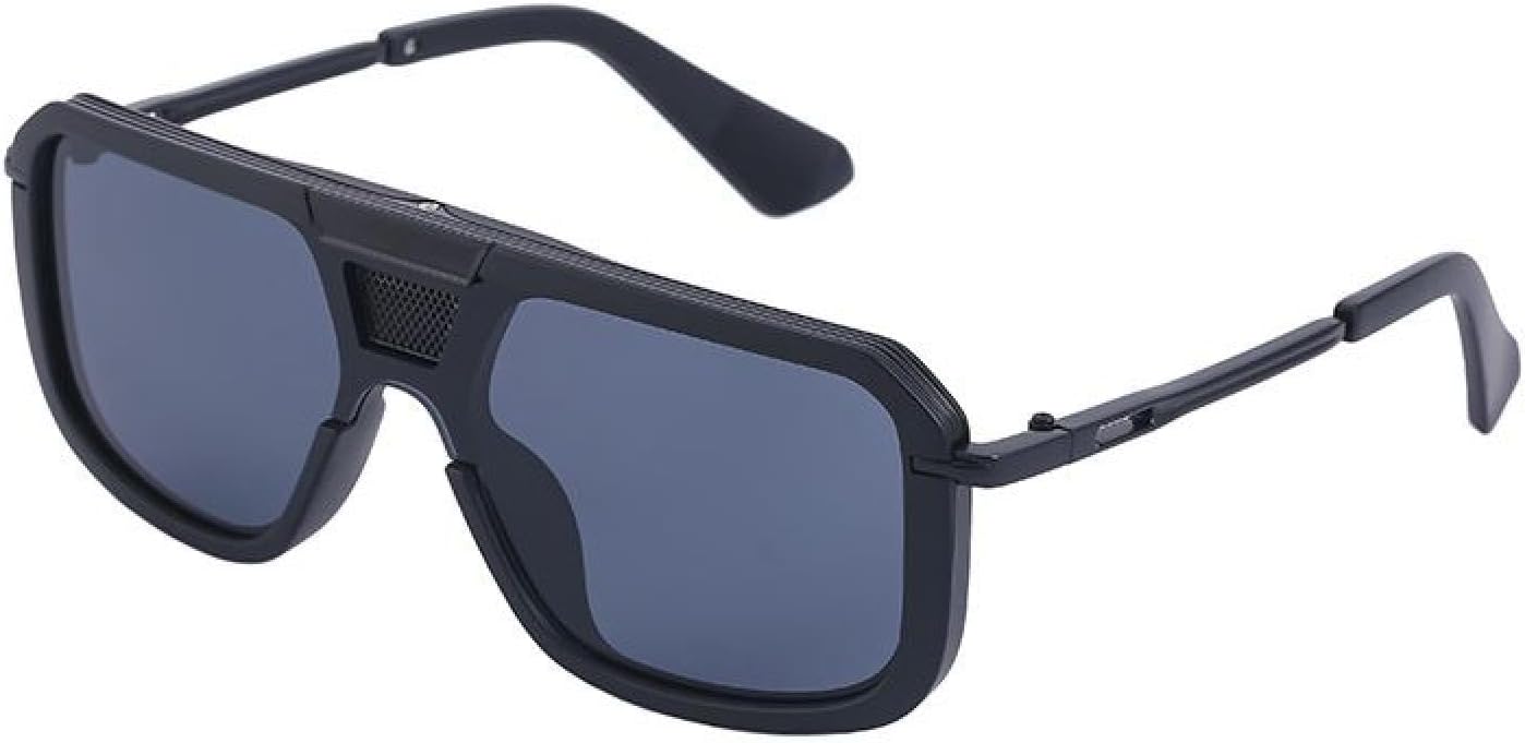 

Солнцезащитные очки в стиле стимпанк для женщин и мужчин, роскошные модные солнцезащитные очки в стиле панк для мужчин, очки для вождения с плоской верхней частью, защита от УФ-излучения UV400 generic, C2blackgray