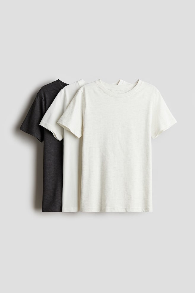 

3 пачки футболок H&M, серый