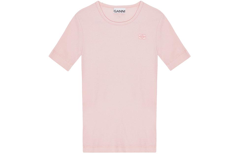 

GANNI Футболка SS24 женская Chalk Pink, Розовый, GANNI Футболка SS24 женская Chalk Pink