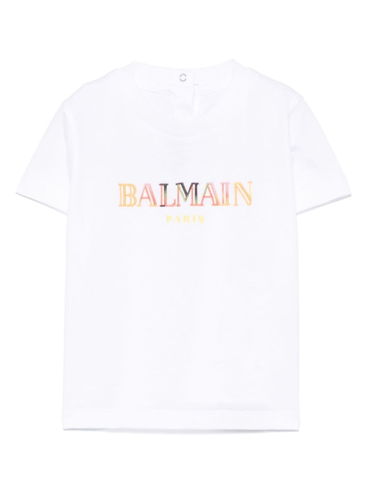 

Balmain Kids футболка с вышитым логотипом, белый