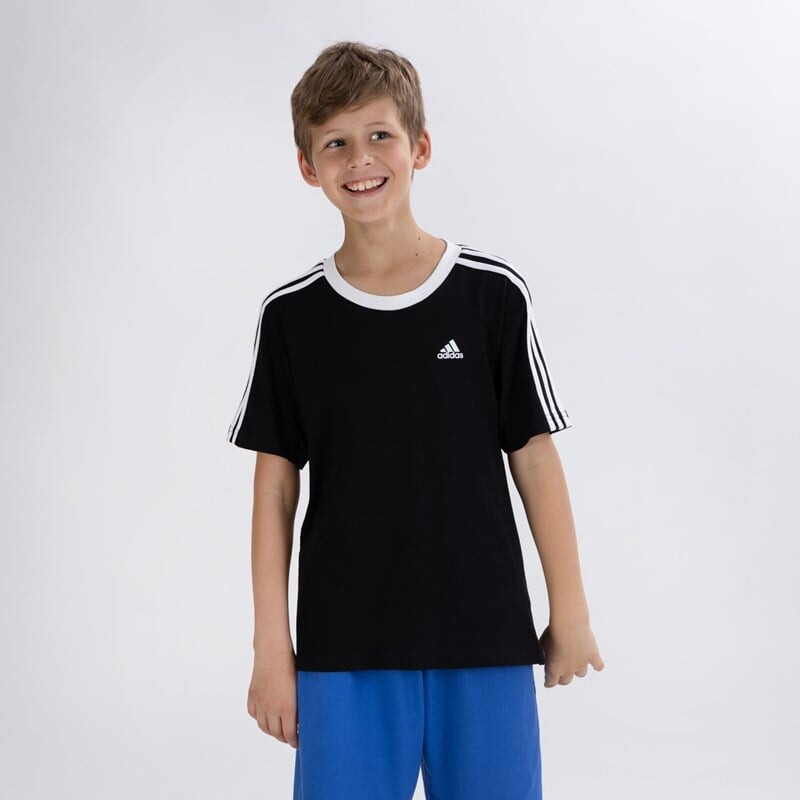 

Детская футболка Essential 3 полоски Adidas, черный