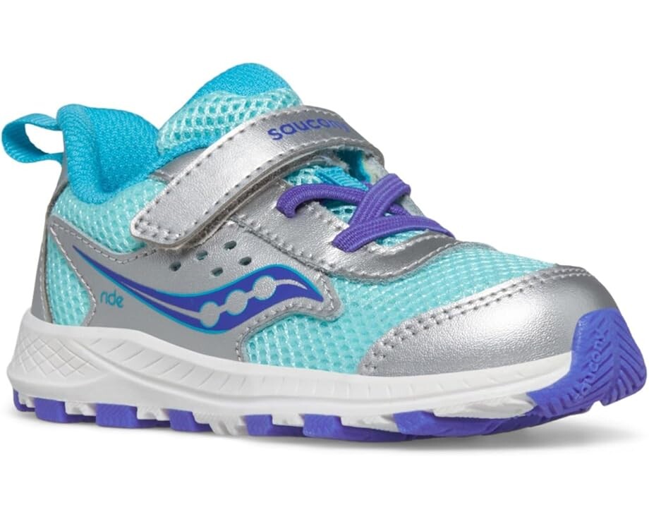 

Кроссовки Saucony Kids Ride JR, цвет Silver/Turq