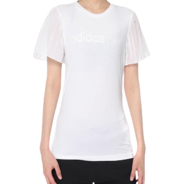 

Adidas Neo Обычная футболка женская белая, Белый, Adidas Neo Обычная футболка женская белая