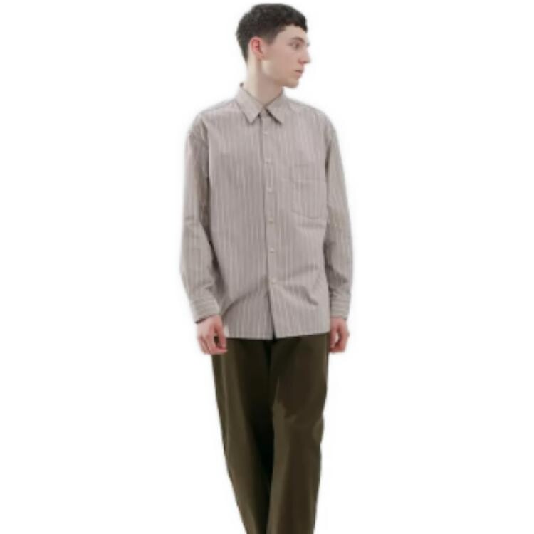 Мужская рубашка серии U FW23, небесно-серая Uniqlo, серый — фото 3