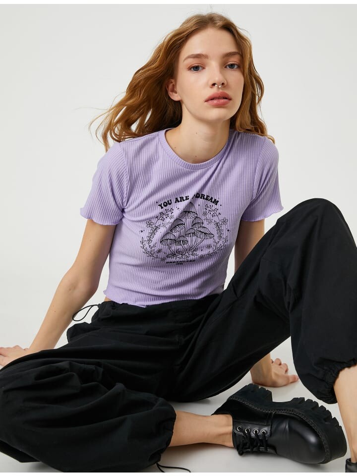 

Футболка KOTON T shirt, фиолетовый