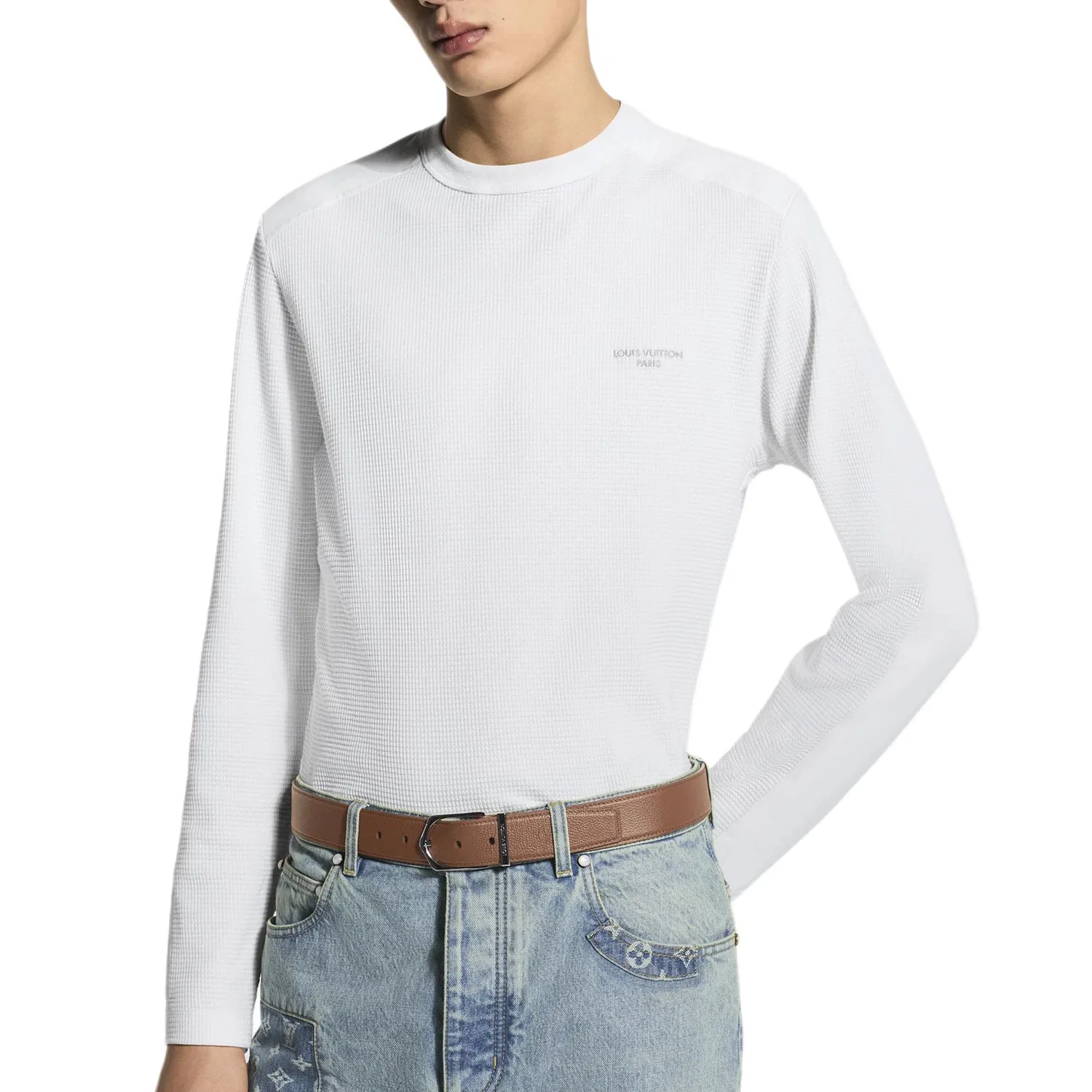 Футболка хлопковая T-Shirt Louis Vuitton белая — фото 3