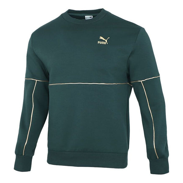 

Куртка luxe crew sweatshirt 'green' Puma, зеленый