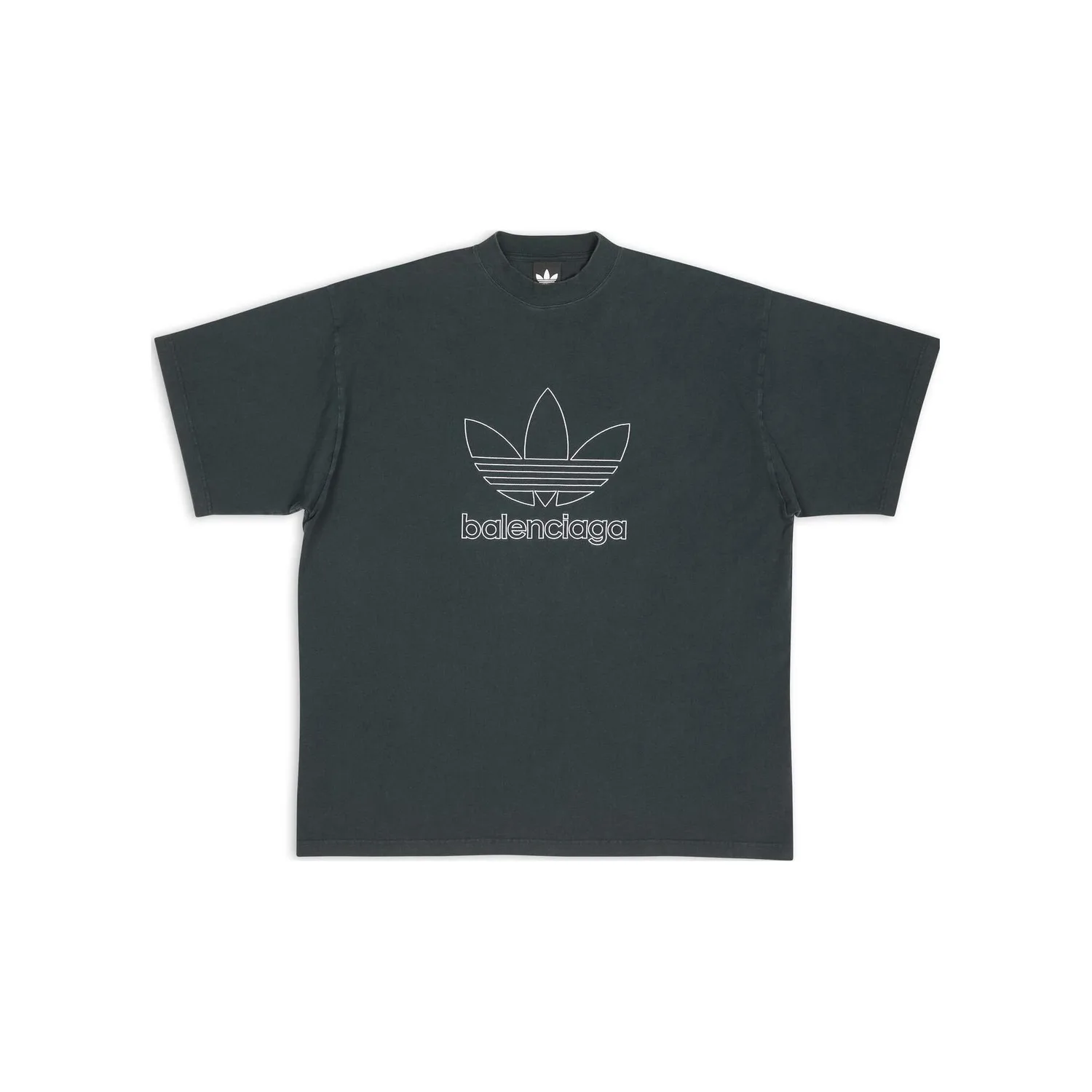 Футболка Adidas Oversized Balenciaga, темно-зеленый
