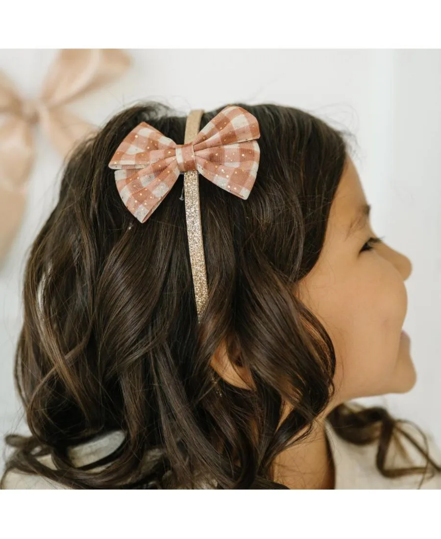 Детская повязка на голову для девочки из тюля с бантом в клетку Sweet Wink, мультиколорcolor — фото 4