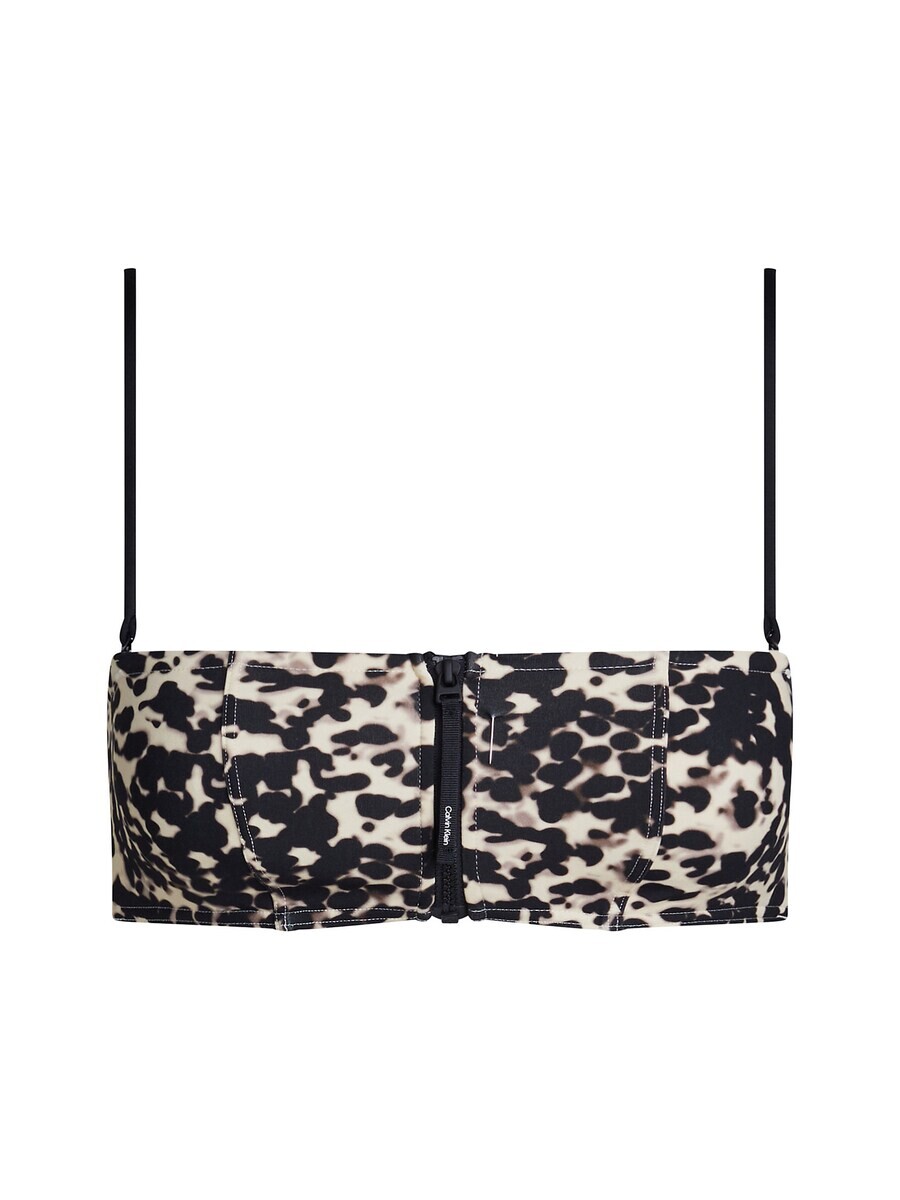 

Топ бандо бикини Calvin Klein Swimwear Bandeau Bikini Top, черный/белый