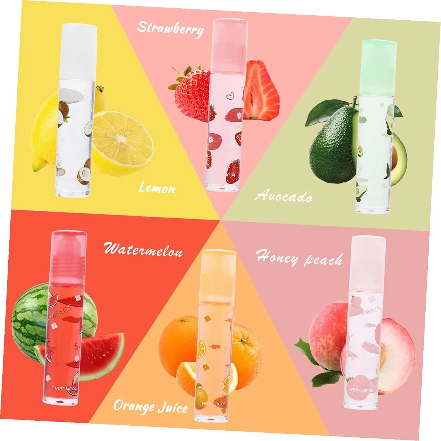 Набор бальзамов для губ Fruit Flavor GOOHOCHY 6 шт ассорти — фото 3