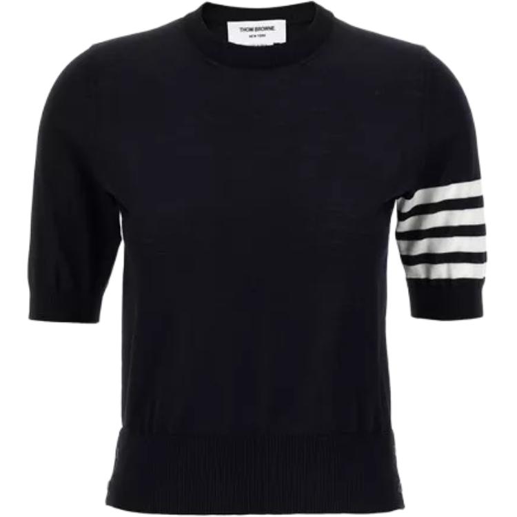 

Футболка с длинными рукавами из тонкого трикотажа THOM BROWNE, синий