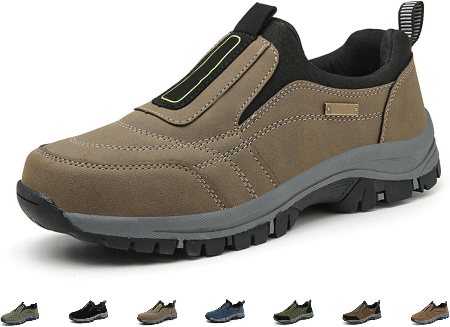 

Мужские ортопедические туфли, водонепроницаемые слипоны для походов, удобные и легкие кроссовки для прогулок на природе Generic, хаки