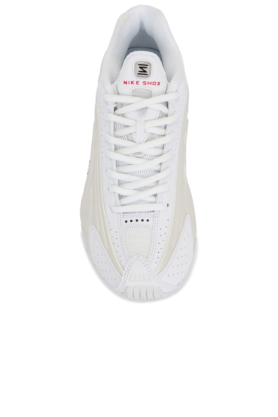 Кроссовки Shox R4 Nike, White, Phantom, & Picante Red — фото 4