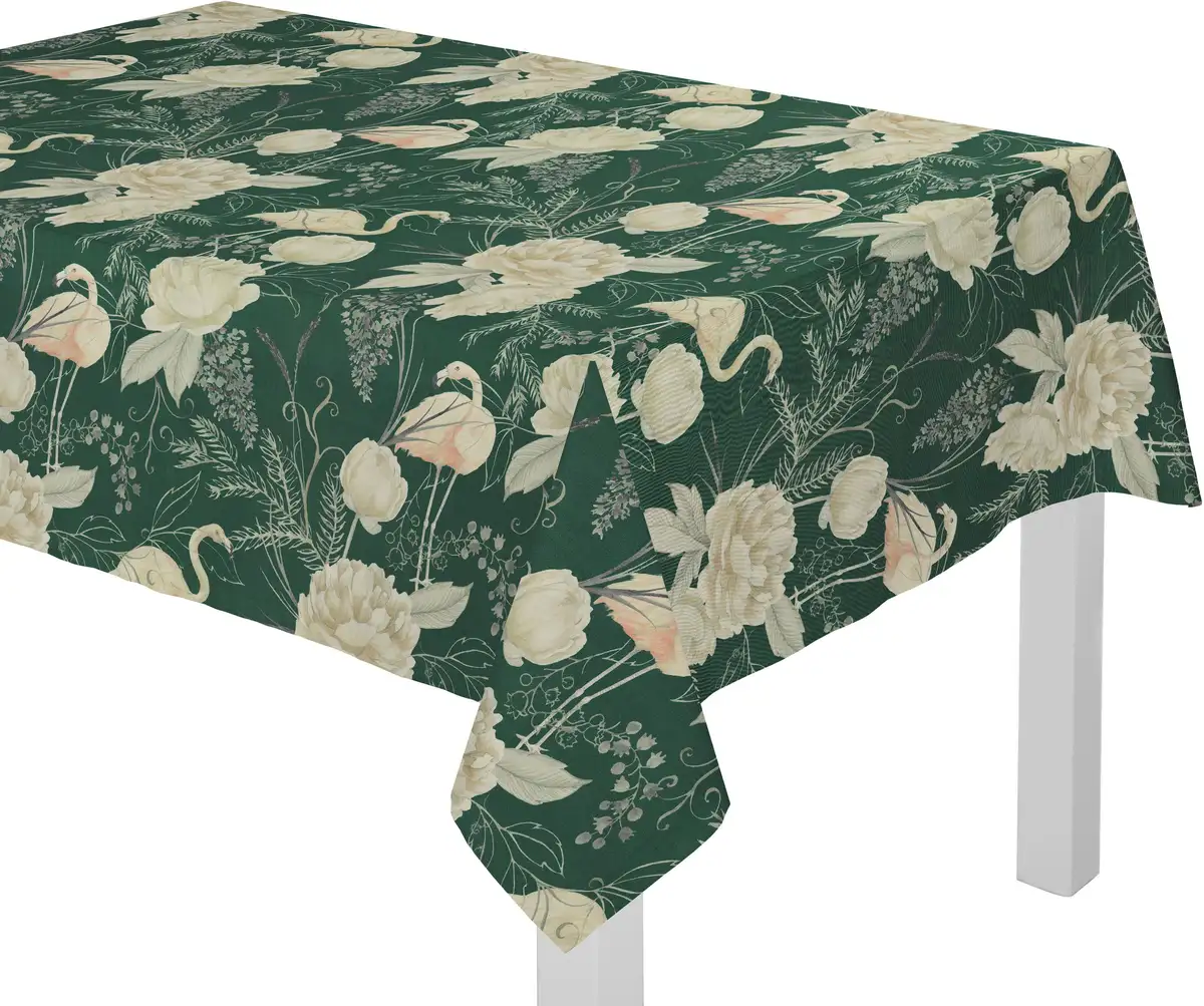 

Скатерть Adam "Эдем", (1 шт.), GOTS органический, сертифицирован CERES 0242Произведено в Германии 190х130 см, темно-зеленый