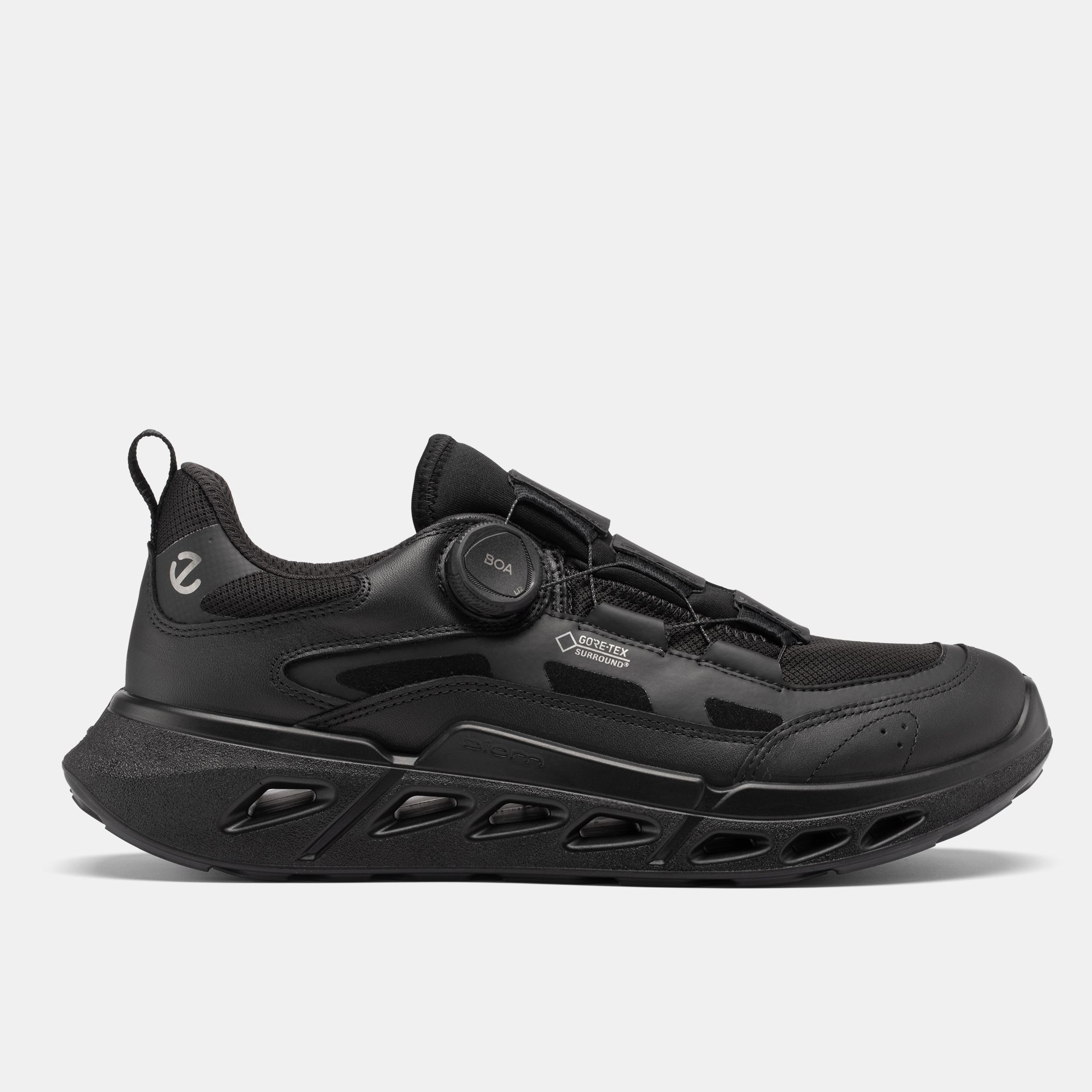 Ecco SS26 BIOM 720 Collection Кожаные мужские повседневные туфли Black — фото 3