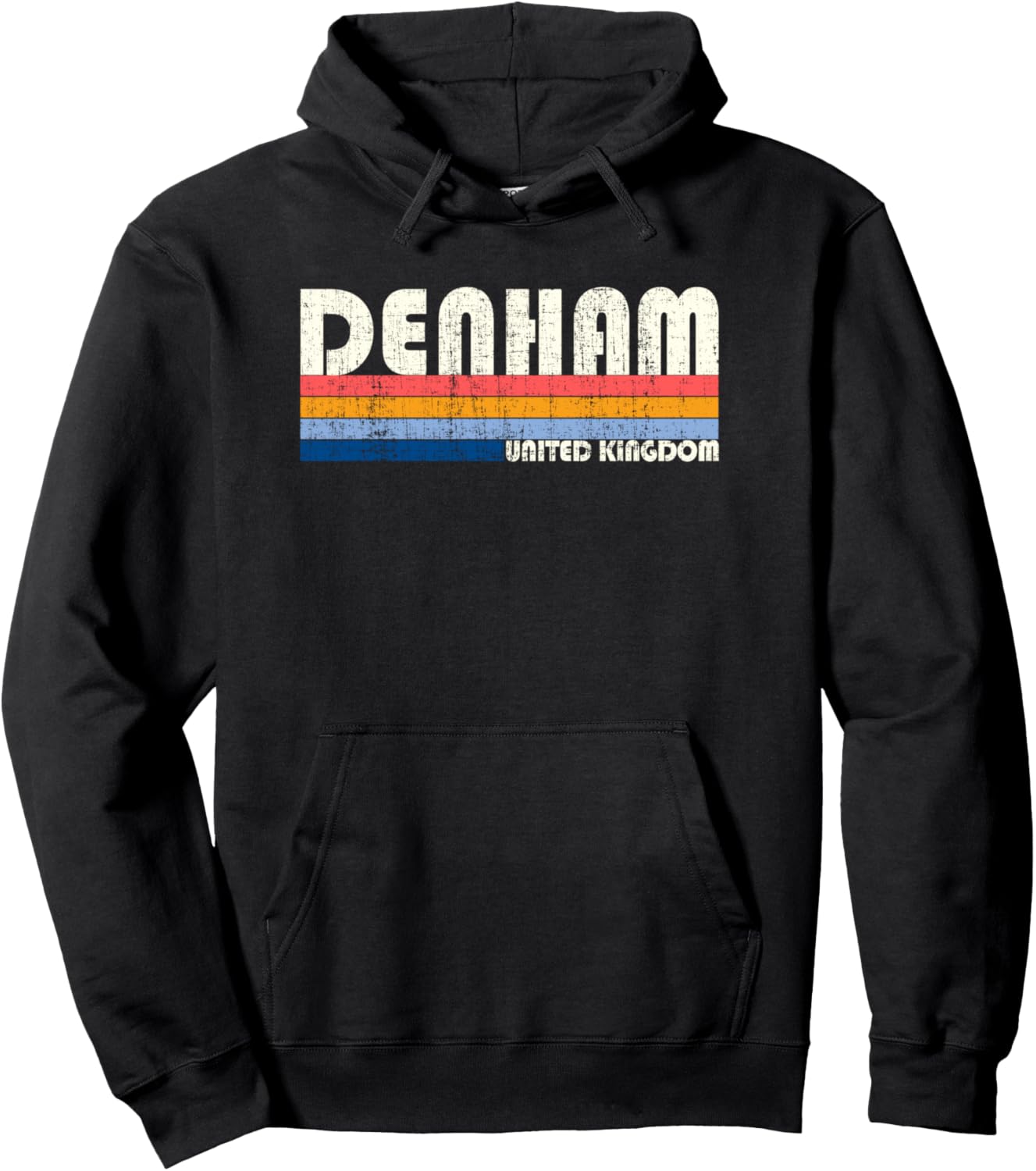 

Худи Denham в стиле ретро-винтаж 70-х и 80-х годов, британская модель, черная Retro Denham, United Kingdom Souvenirs