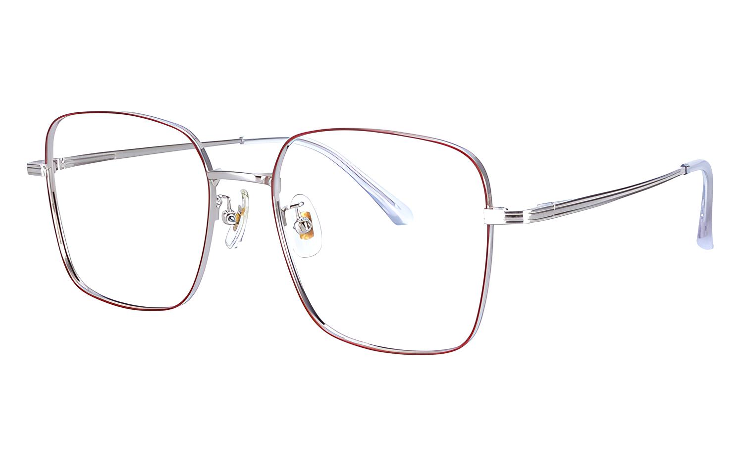 

MUZU Унисекс очки для зрения, Milk coffee l Silver-C50 (free 0 degree anti-blue lenses)
