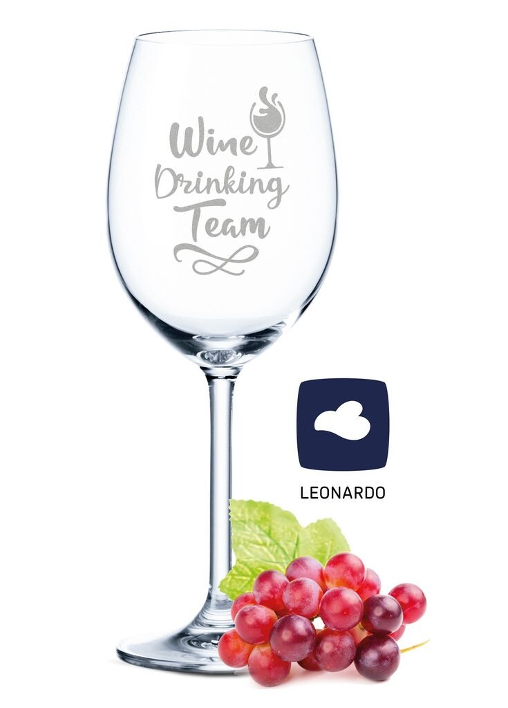 

Бокал для вина Leonardo с гравировкой - Wine Drinking Team - Подарок для сомелье-любителя и любителя вина - Бокалы для вина - Подарок на день рождения для женщин и мужчин Gravurzeile