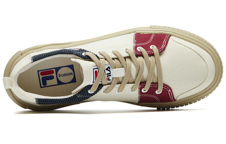 Кеды (WMNS) Fila Fusion Canvas Shoes 'White Blue Red', белый — фото 4