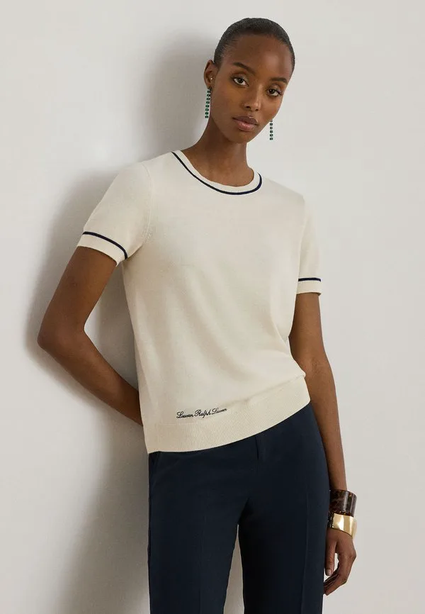 

Двухцветный свитер с коротким рукавом, базовая футболка Lauren Ralph Lauren, Mascarpone Cream/Refined Navy, Синий, Двухцветный свитер с коротким рукавом, базовая футболка Lauren Ralph Lauren, Mascarpone Cream/Refined Navy