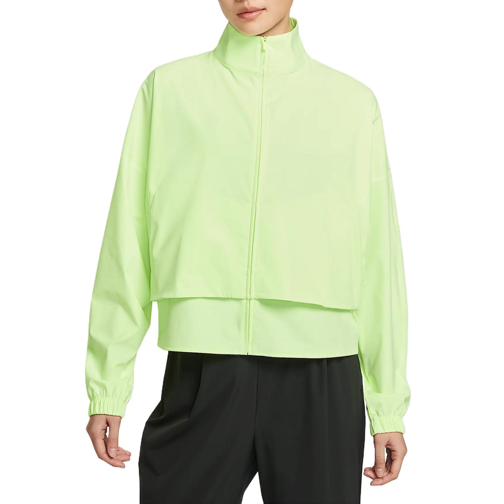 Nike Женская куртка Dri Fit флуоресцентного желто-зеленого цвета, Fluorescent Yellow Green — фото 2