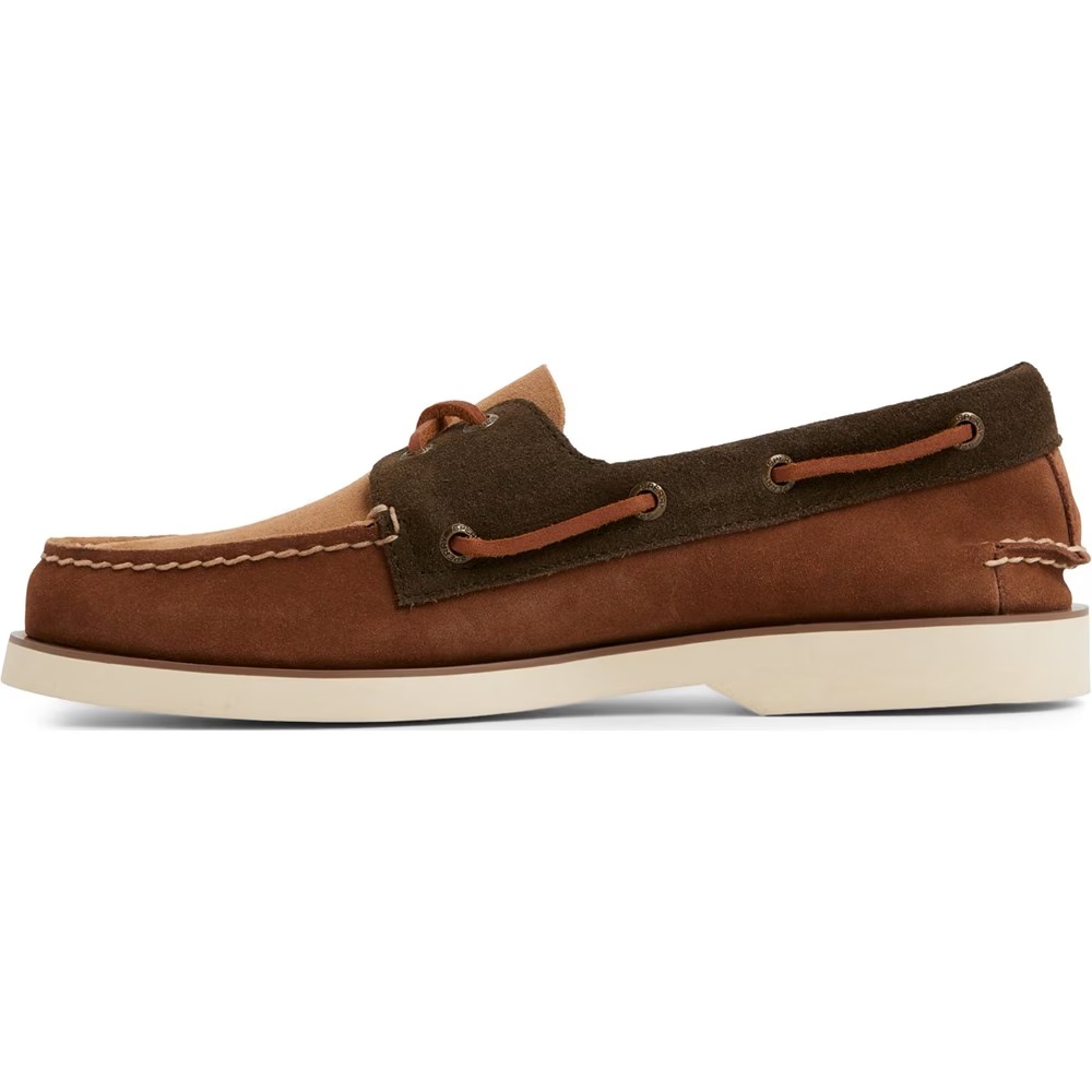 Подлинные оригинальные кожаные туфли-лодочки с двумя глазками Sperry, коричневый — фото 3