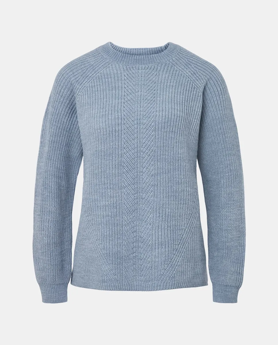 

Женский свитер из однотонного трикотажа Easy Wear, светло-голубой