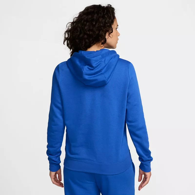 Женский флисовый пуловер с капюшоном Nike Sportswear Club, цвет Game Royal — фото 3