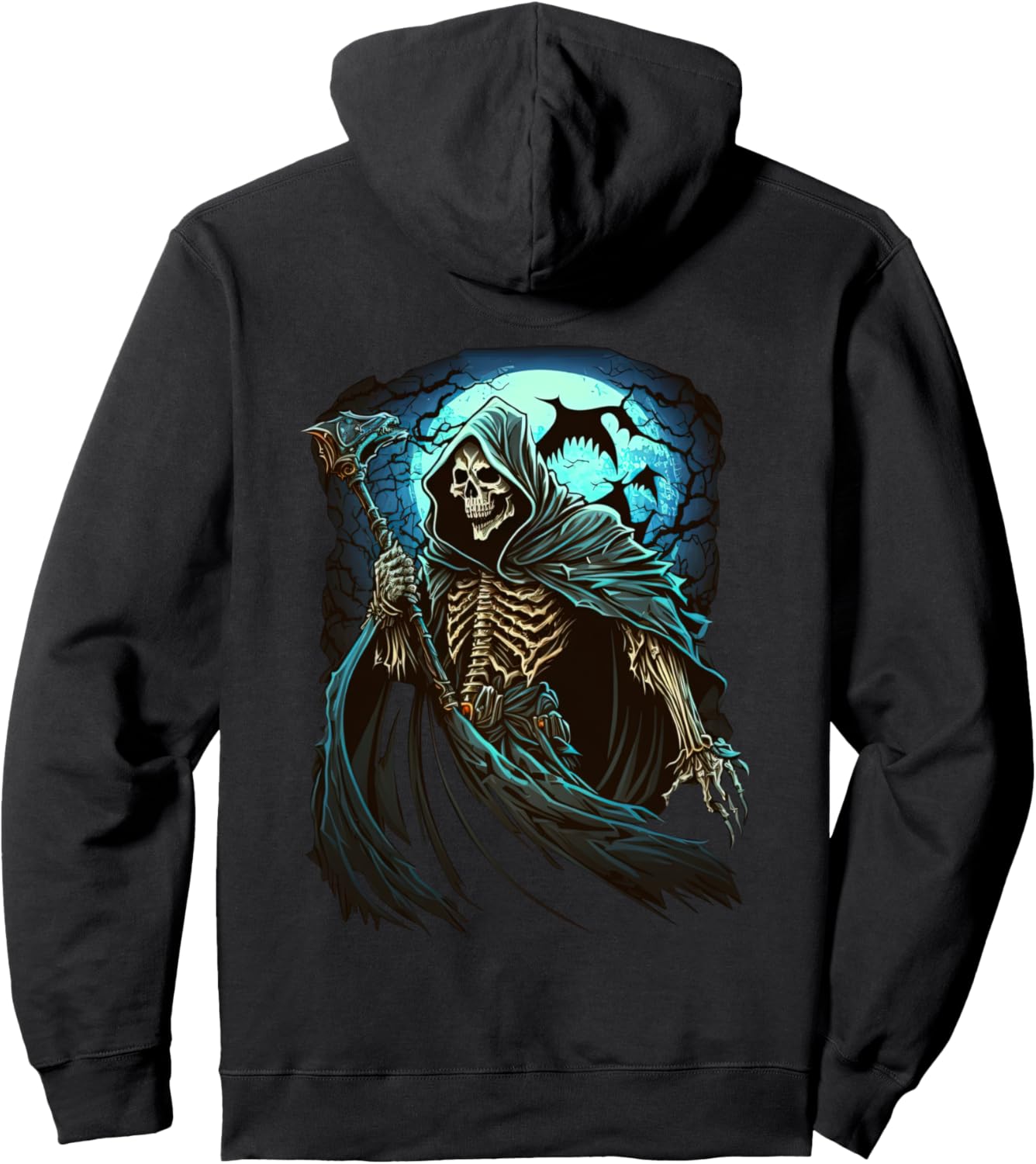 

Худи Occult Treaper Skeleton - Undead Deathgoth, черное Horror Halloween Grim Reaper Hoodie & Pullover, Черный, Худи Occult Treaper Skeleton - Undead Deathgoth, черное Horror Halloween Grim Reaper Hoodie & Pullover