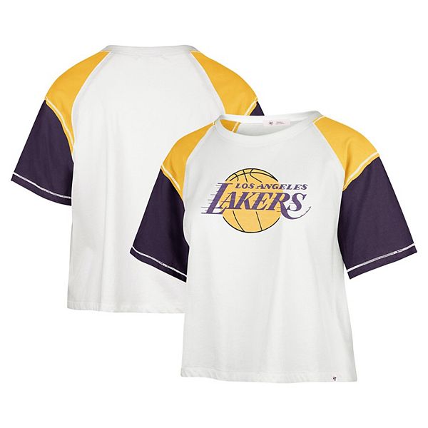 

Женская укороченная футболка '47 cream los angeles lakers premier raglan Unbranded