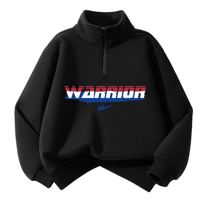 

Детский свитшот с полуоткрытым воротником Moderate WARRIOR, [fleece-lined]черный/h красный синий label