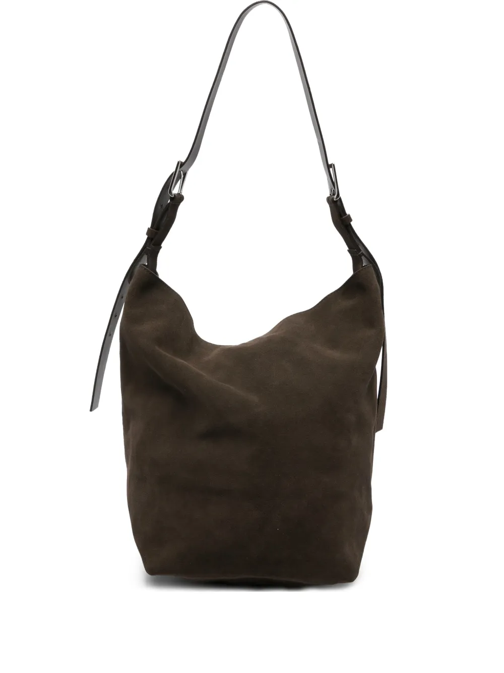 

Замшевая сумка на плечо с застежкой-пряжкой P.A.R.O.S.H., коричневый