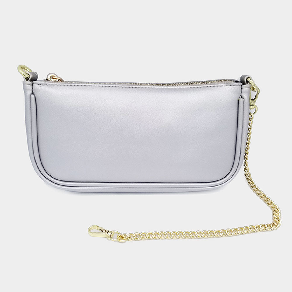 

Сумка через плечо из искусственной кожи FASHNZFAB, серебряный