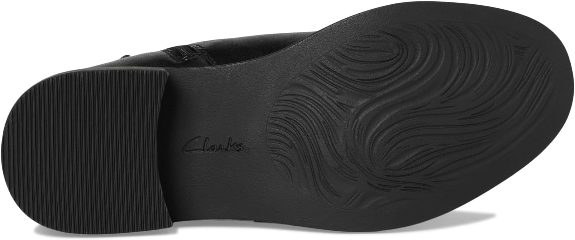 Ботильоны женские Clarks Maye Bella кожаные с декоративной пряжкой, черный — фото 3