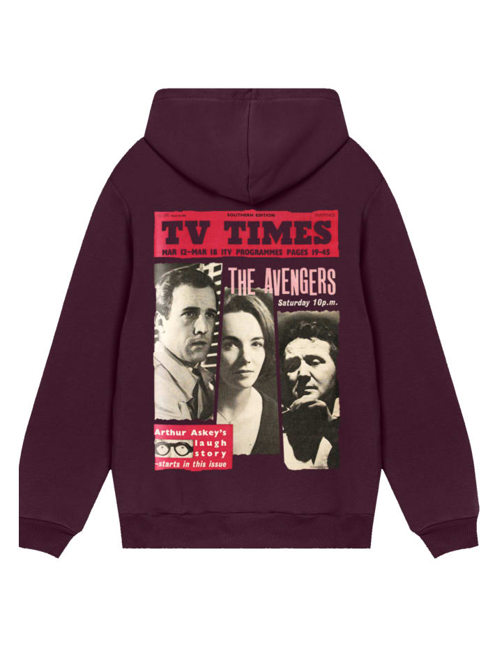 

Толстовка с капюшоном TV Times с обложкой Мстители 1961 года в бордовом цвете F4NT4STIC