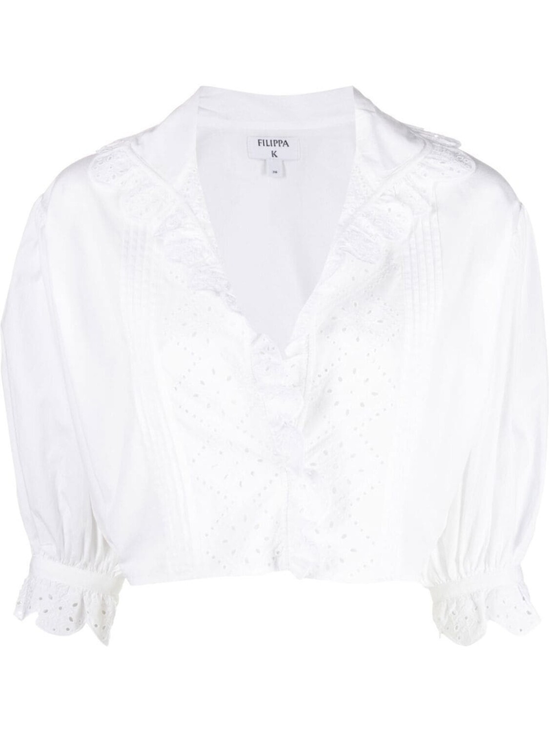 

Укороченная блузка с вышивкой Filippa K, белый