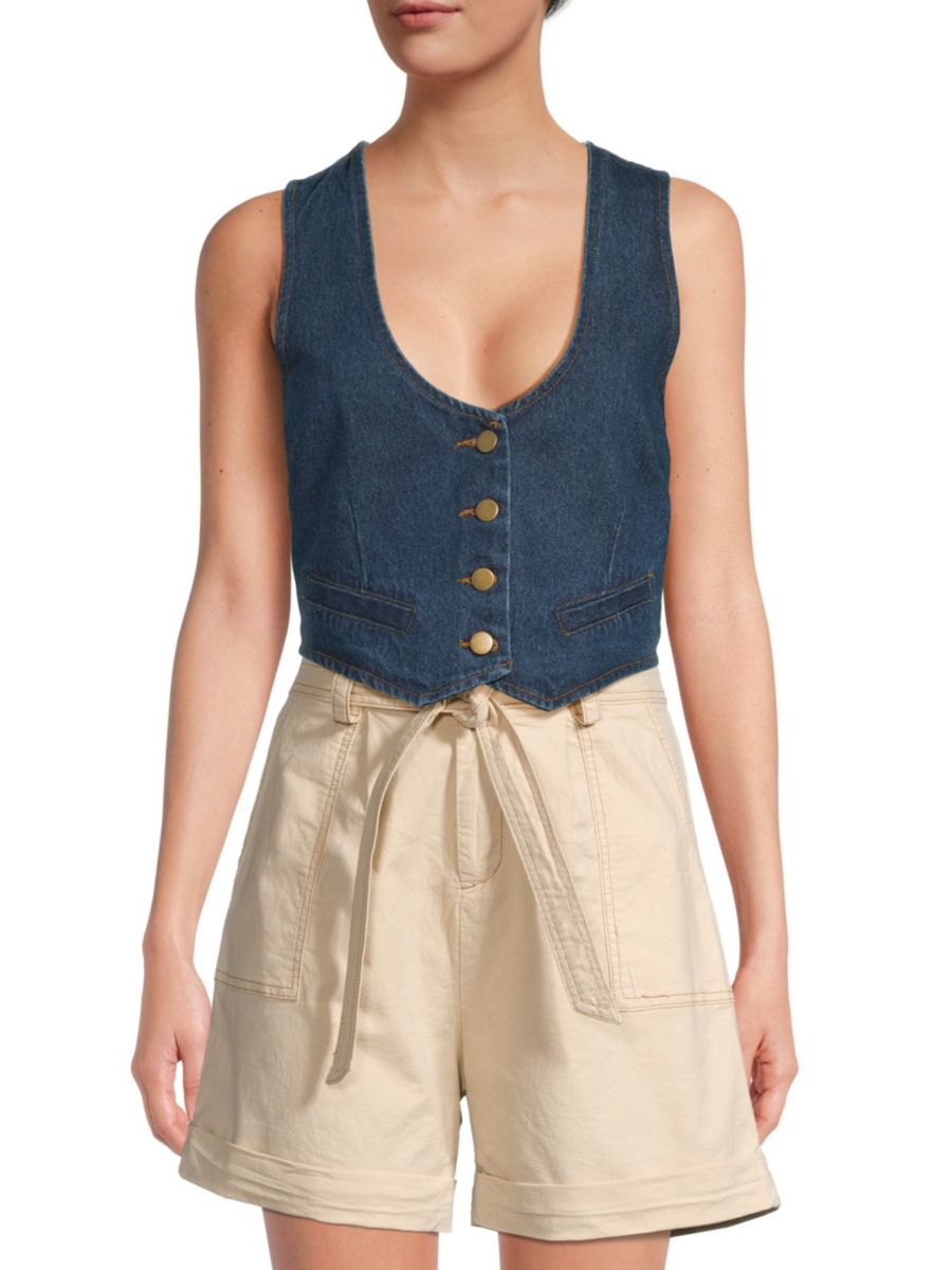 

Джинсовый жилет Lea & Viola, цвет Dark Wash