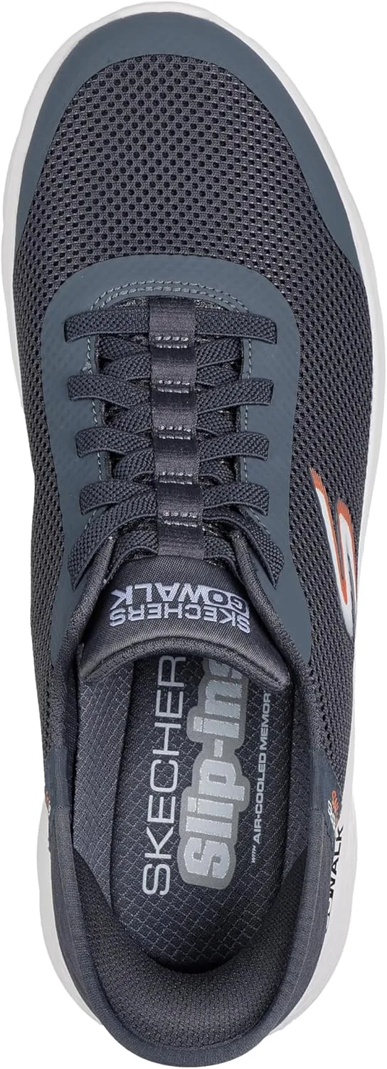 Мужские слипоны Skechers Hands Free: Go Walk Flex Hands Up Trainers, серый — фото 3