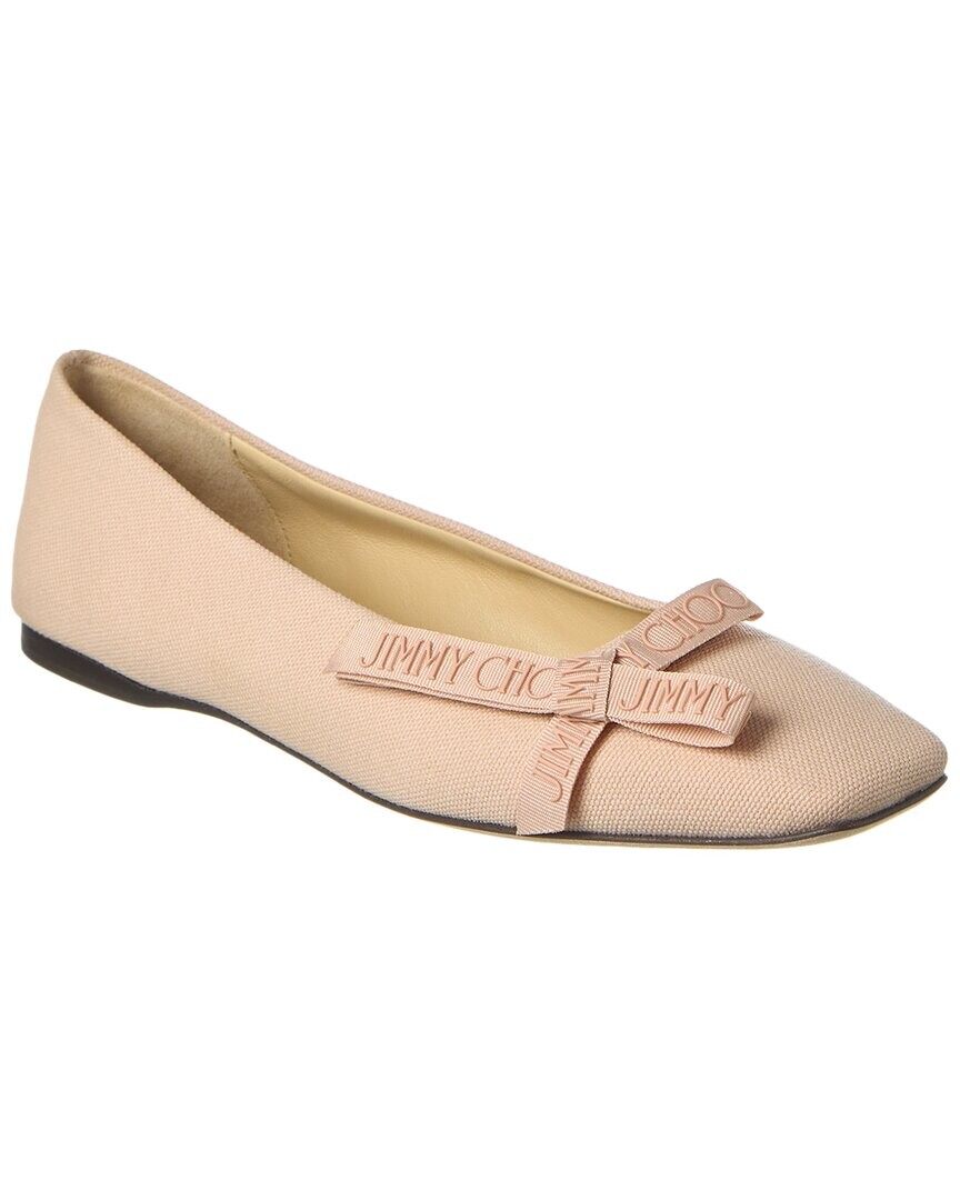 

Льняные балетки Jimmy Choo Veda, розовый