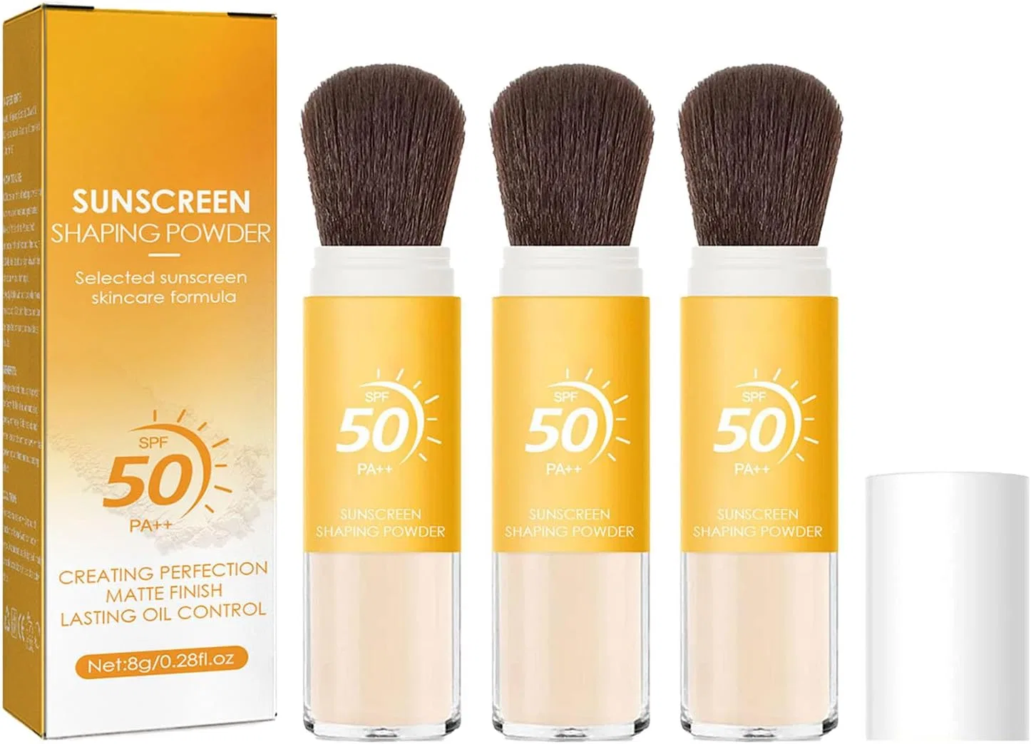 Солнцезащитная пудра SPF 50 PA++, Icoyea, 3 шт., мультиколор