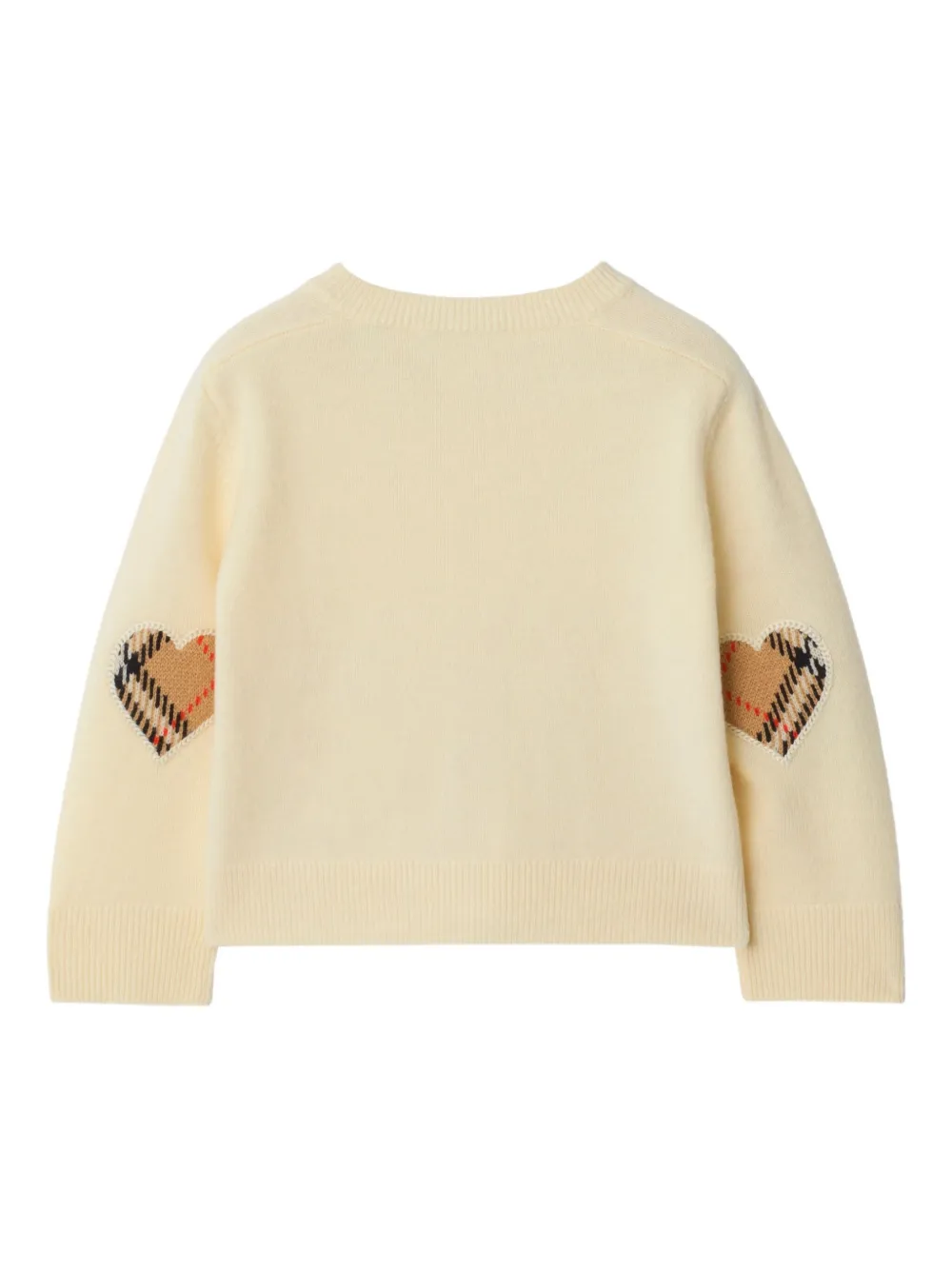 Кардиган с нашивкой в клетку Burberry Kids, бежевый — фото 2