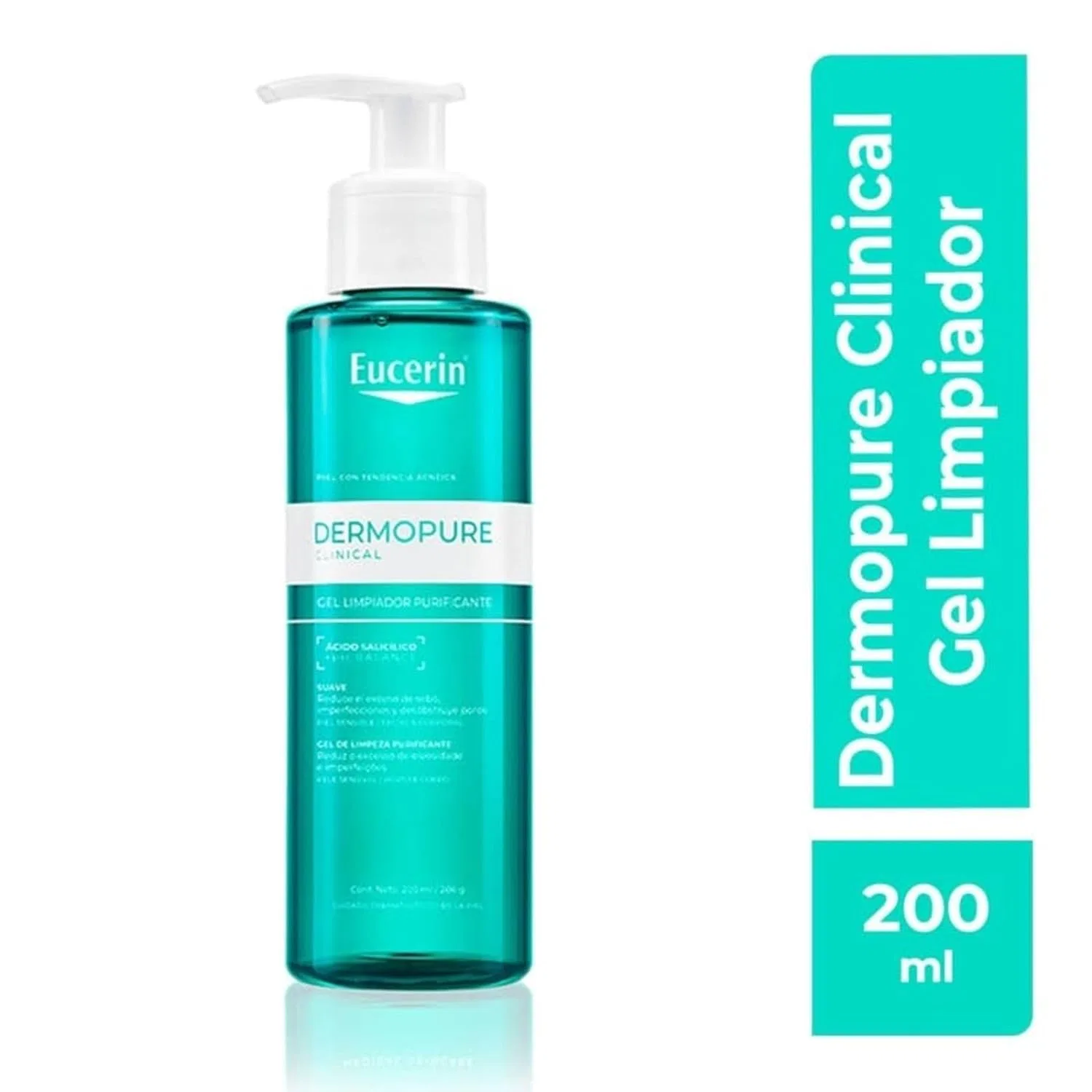 Гель для умывания Eucerin — Очищающий гель для лица DermoPure, 200 мл — фото 2