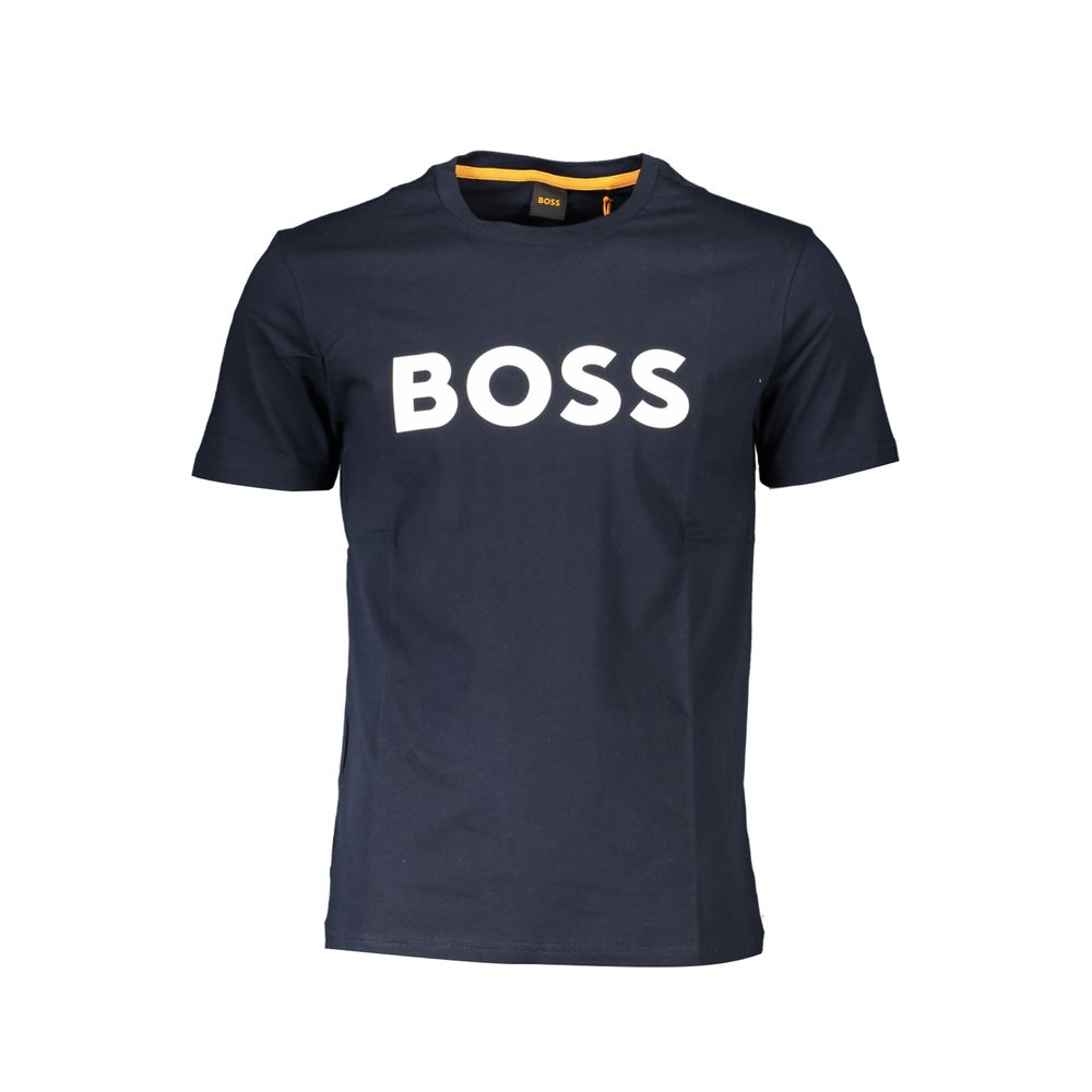 

Синяя хлопковая мужская футболка Hugo Boss
