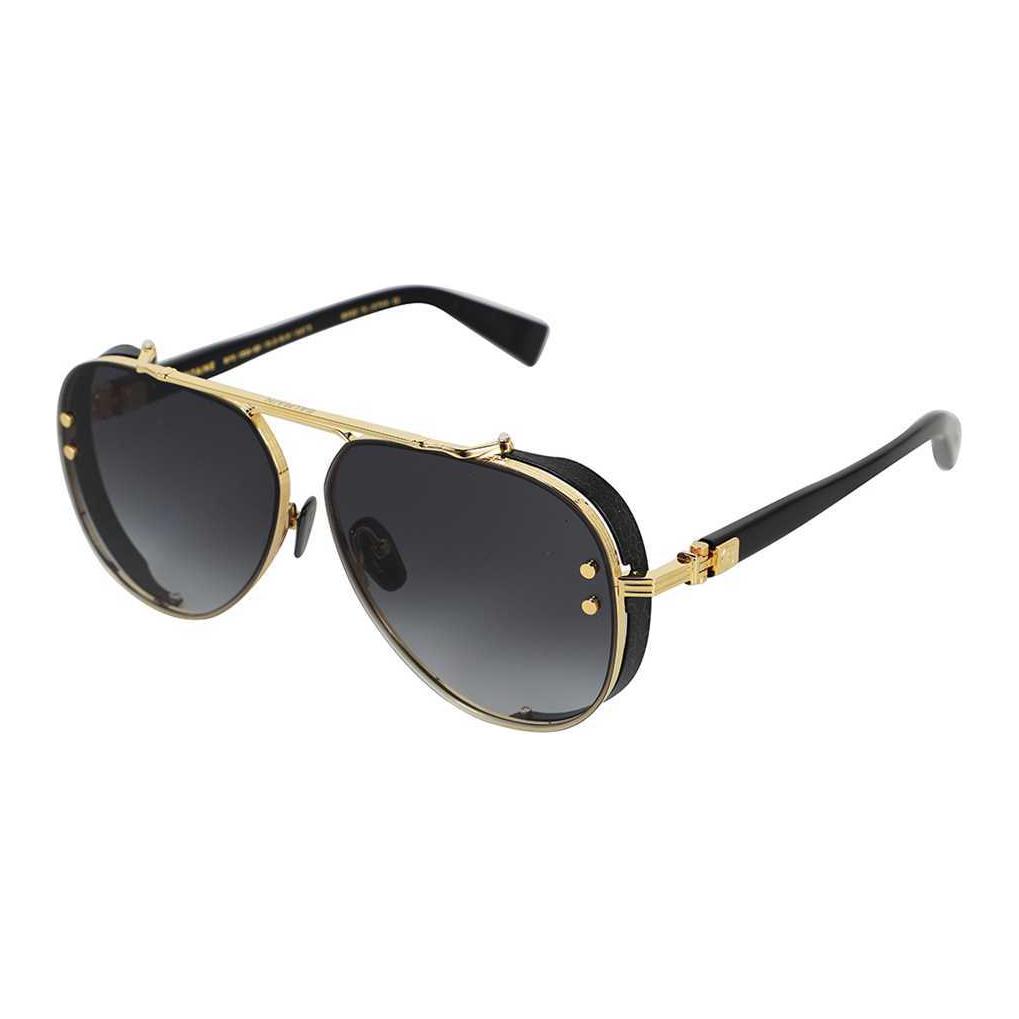 

Солнцезащитные очки асимметричной формы унисекс черные с золотом BALMAIN