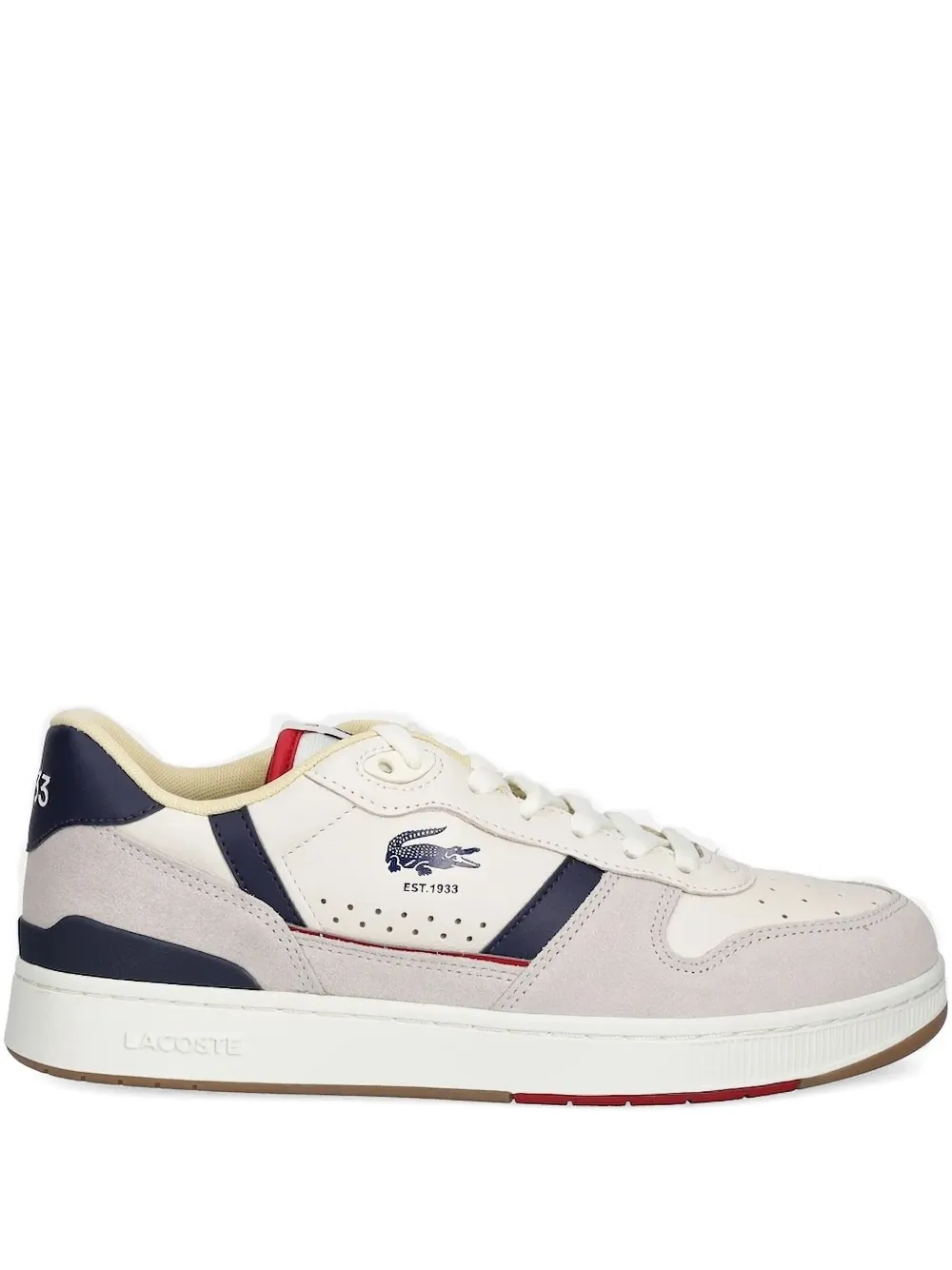 

Кожаные кроссовки с логотипом Lacoste, белый