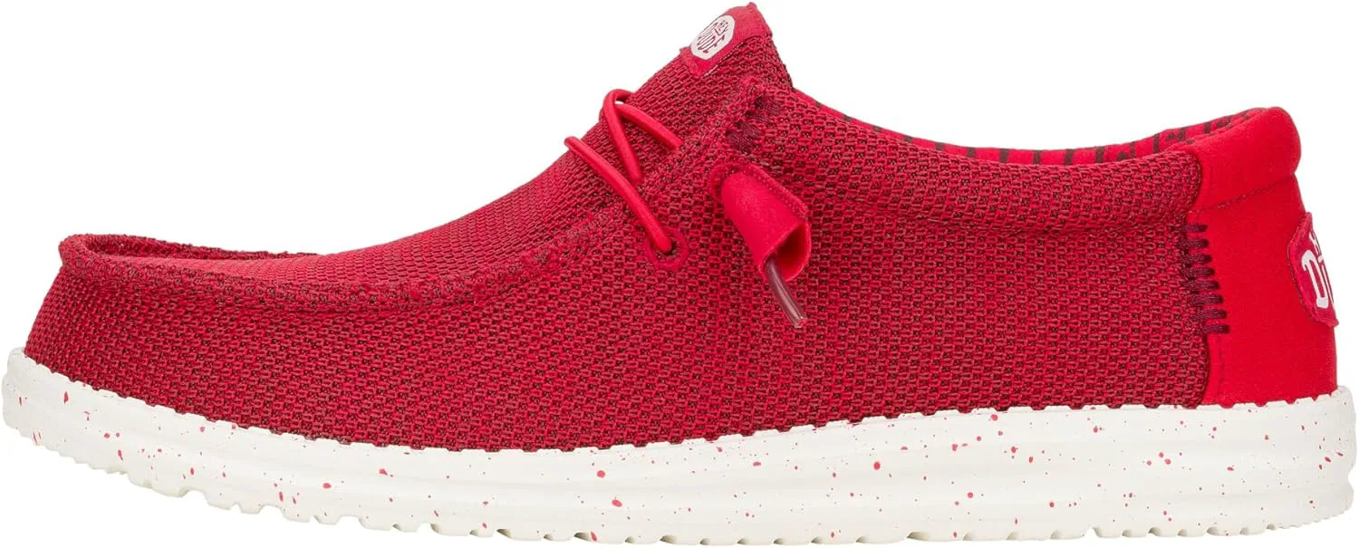 

HEYDUDE Men’s Wally Stretch Sox Slip-On Loafer, Lightweight, Breathable, with Flex & Fold Outsole, красный