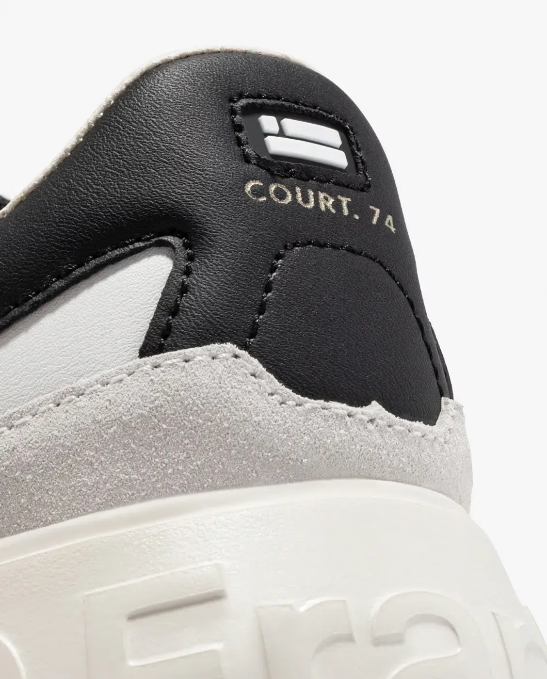 Мужские спортивные кроссовки на платформе с логотипом на боковой стороне court tennis D.Franklin, белый — фото 3